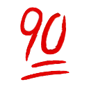 Red 90 Score Underline — score emoji for Slack & Discord