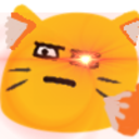 Meow Touchfluffytailredeyes — cat emoji for Slack & Discord