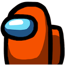 Among Us Orange — cartoon emoji for Slack & Discord