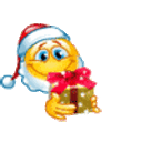 Santa Present — cartoon emoji for Slack & Discord