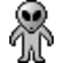 Gray Alien — cartoon emoji for Slack & Discord