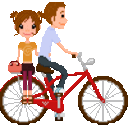 Biking Together — cartoon emoji for Slack & Discord