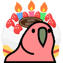 Cake Parrot — cartoon emoji for Slack & Discord