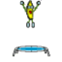 Banana Trampoline — cartoon emoji for Slack & Discord