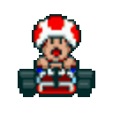 Mario Kart Toad — cartoon emoji for Slack & Discord