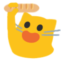 Meow Baguettehero — cartoon emoji for Slack & Discord (Discord)