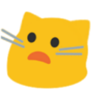 Meow Frowning — cartoon emoji for Slack & Discord