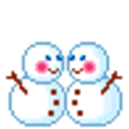 Snowmen Kiss — cartoon emoji for Slack & Discord (Discord)