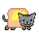 Nyancat Toast — pixel-art emoji for Slack & Discord