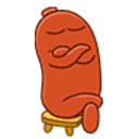 Sausage Stool — cartoon emoji for Slack & Discord