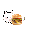 Kitty Burger — cartoon emoji for Slack & Discord