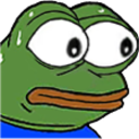 Wide Eye Pepe — cartoon emoji for Slack & Discord