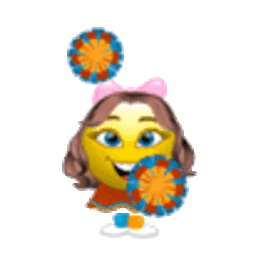 Cheerleader 3 — cartoon emoji for Slack & Discord (Discord)