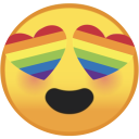 Heart Eyes Rainbow — cute emoji for Slack & Discord