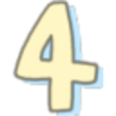 Number Four Blue — number emoji for Slack & Discord
