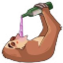 Drunk Sloth — cartoon emoji for Slack & Discord