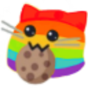 Meow Rainbowcookie — cartoon emoji for Slack & Discord