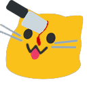 Meow Stabbed — cartoon emoji for Slack & Discord