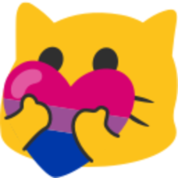 Meow Heartbisexual — cartoon emoji for Slack & Discord (Discord)