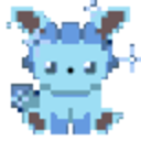 Glaceon Pixel — pokemon emoji for Slack & Discord