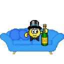 Newyears Couch — cartoon emoji for Slack & Discord