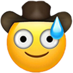 Cowboy Mild Panic — cartoon emoji for Slack & Discord (Discord)