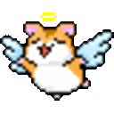 Hamster Angel — cartoon emoji for Slack & Discord