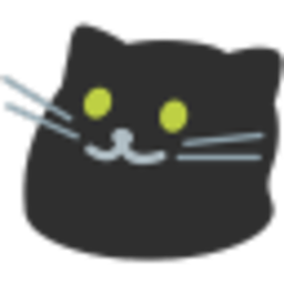 Meow Black Cat — cartoon emoji for Slack & Discord (Discord)