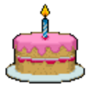 Birthday Cake 5 — pixel-art emoji for Slack & Discord