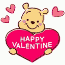 Happyvalentine Winnie — cartoon emoji for Slack & Discord