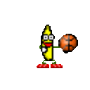 Banana Basketball — cartoon emoji for Slack & Discord