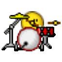 Rimshot — cartoon emoji for Slack & Discord