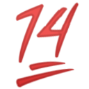 Number 79 Bold Red — number emoji for Slack & Discord