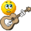 Playing Guitar — cartoon emoji for Slack & Discord