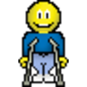 Crutches — cartoon emoji for Slack & Discord