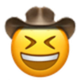 Laughing Cowboy — cartoon emoji for Slack & Discord (Discord)