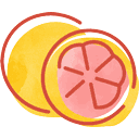 Bevi Flavor Grapefruit — fruit emoji for Slack & Discord