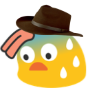 Cowboy Blob Sweat — cute emoji for Slack & Discord