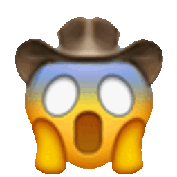 Screaming Cowboy — cartoon emoji for Slack & Discord (Discord)