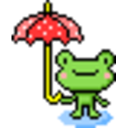Frog Umbrella — cartoon emoji for Slack & Discord (Discord)