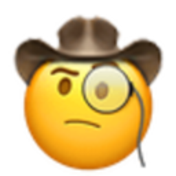 Monocle Cowboy — cartoon emoji for Slack & Discord (Discord)
