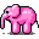 Pink Elephant — cartoon emoji for Slack & Discord