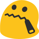 Blob Zipper Mouth — cartoon emoji for Slack & Discord