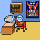 Computer Geek — cartoon emoji for Slack & Discord