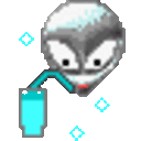 Alien Drinking — alien emoji for Slack & Discord
