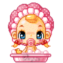 Babygirl Bath — cartoon emoji for Slack & Discord