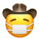 Mask Cowboy — cartoon emoji for Slack & Discord