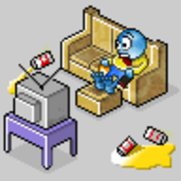 Watching Tv 2 — cartoon emoji for Slack & Discord (Discord)