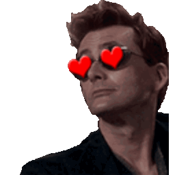 Crowleyhearteeyes Goodomens — reaction emoji for Slack & Discord (Discord)