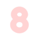 Pink Number Eight — symbol emoji for Slack & Discord